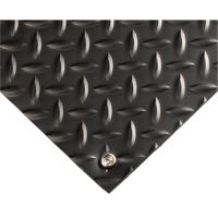 Tapis conducteur d'&eacute;lectricit&eacute; no 785, 3' la x 10' lo x 5/32" &eacute;p, PVC, Losange, Noir We Share Industrial Supply