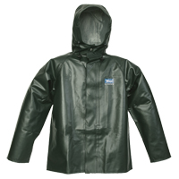 Journeyman Chemical Resistant Rain Jacket, Small, Green, Polyester/PVC We Share Industrial Supply