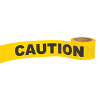 "Caution" Barricade Tape, English, 3" W x 300' L, 1.5 mils, Black on Yellow We Share Industrial Supply