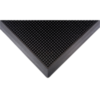 Tapis d'entr&eacute;e ext&eacute;rieure, Caoutchouc, Grattoir Type, Motif Textur&eacute;, 2' x 2-2/3', Noir We Share Industrial Supply