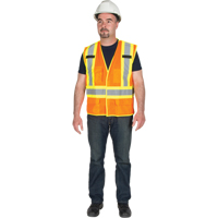 Veste de s&eacute;curit&eacute; d&eacute;tachable en cinq points de premi&egrave;re qualit&eacute;, Orange haute visibilit&eacute;, Grand/T-Grand, Polyester We Share Industrial Supply