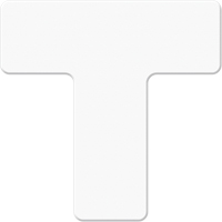 Marqueurs all&eacute;g&eacute;e/5S Armor Stripe, T, 6" lo x 6" la, Blanc, Plastique We Share Industrial Supply