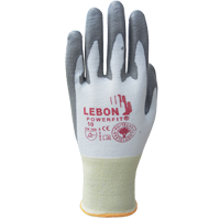 Gants r&eacute;sistants &agrave; la coupe PowerFit Lebon, Taille T-petit/6, Calibre 13, Rev&ecirc;tement Polyur&eacute;thane, Enveloppe en Poly&eacute;thyl&egrave;ne, ASTM ANSI niveau A2/EN 388 niveau B We Share Industrial Supply
