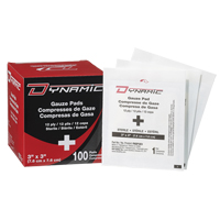 Gaze Dynamic, Tampon, 3" lo x 3" la, St&eacute;rile, Dispositif m&eacute;dical Classe 1 We Share Industrial Supply