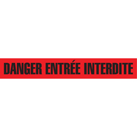 Rubans pour barricades, Français, 3" la x 1000' lo, 3 mils, Noir/rouge We Share Industrial Supply