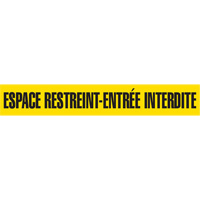 Rubans pour barricades, Français, 3" la x 1000' lo, 3 mils, Noir sur jaune We Share Industrial Supply