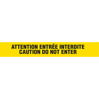 Rubans pour barricades, Bilingue, 3" la x 1000' lo, 3 mils, Noir sur jaune We Share Industrial Supply