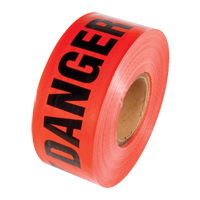 Ruban renforc&eacute; pour barricade, Anglais, 3" la x 500' lo, 5 mils, Noir/rouge We Share Industrial Supply