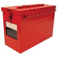 Large Group Lock Box, Red We Share Industrial Supply