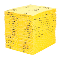Premium Caution Pads, Universal, 15" x 18", 24.4 gal. Absorbancy We Share Industrial Supply