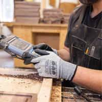 Gants r&eacute;sistants aux coupures, Taille Petit/7, Calibre 10, Rev&ecirc;tement Mousse de nitrile, Enveloppe en Dyneema, ASTM ANSI niveau A3/EN 388 niveau C We Share Industrial Supply
