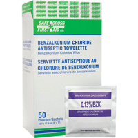 Lingettes antiseptiques au chlorure de benzalkonium, Serviette, Antiseptique We Share Industrial Supply