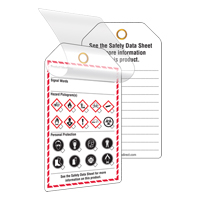Self-Laminating Workplace Tags, Cardstock, 3-3/8" W x 5-3/4" H, English We Share Industrial Supply