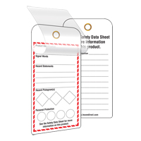 GHS Self-Laminating Workplace Tags, Cardstock, 3" W x 6" H, English We Share Industrial Supply