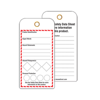 GHS Workplace Tags, Cardstock, 3" W x 6" H, English We Share Industrial Supply