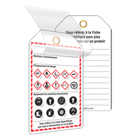 Self-Laminating Workplace Tags, Cardstock, 3-3/8" W x 5-3/4" H, French We Share Industrial Supply