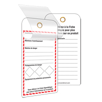 GHS Self-Laminating Workplace Tags, Cardstock, 3" W x 6" H, French We Share Industrial Supply