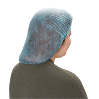 Pleated Bouffant Cap, Polypropylene, 21", Blue We Share Industrial Supply