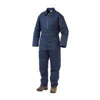 Lined Twill Coveralls, Men's, Navy Blue, Size Large We Share Industrial Supply