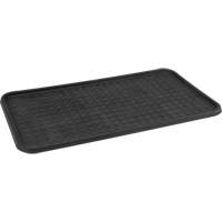 Boot Tray, Plastic, Black, 25" L x 14" W We Share Industrial Supply
