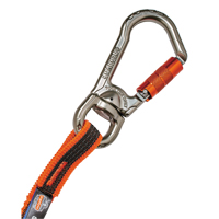 Squids&reg; 3109F(x) Double-Locking Tool Lanyard with Swivel, Bungee, Carabiner/Loop We Share Industrial Supply