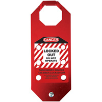 Stopout&reg; OSHA Danger Aluma-Tag Locked Out Do Not Operate Hasp, Red We Share Industrial Supply
