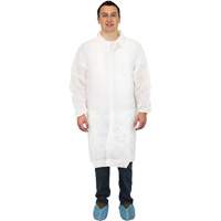 Sarreau de laboratoire, Polypropyl&egrave;ne, Blanc, Grand We Share Industrial Supply