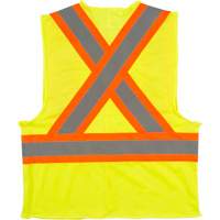 Traffic Safety Vest, High Visibility Lime-Yellow, Medium, Polyester We Share Industrial Supply