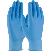 Gants jetables, Petit, Nitrile, 4 mils, Sans poudre, Bleu We Share Industrial Supply