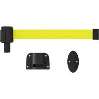 PLUS Wall Mount Barrier System, Plastic, Screw Mount, 15', Yellow Tape We Share Industrial Supply