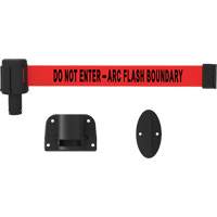 PLUS Wall Mount Barrier System, Plastic, Screw Mount, 15', Red Tape We Share Industrial Supply