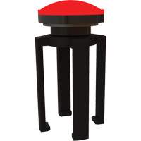 PLUS Barrier System Strobe Light Bracket & Red Strobe Light, Black We Share Industrial Supply
