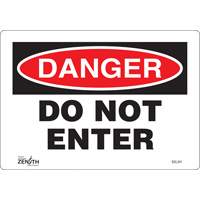Enseigne Do Not Enter, 7" x 10", Vinyle, Anglais We Share Industrial Supply