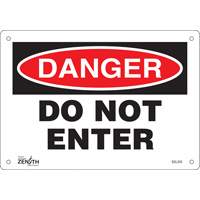 Enseigne Do Not Enter, 7" x 10", Aluminium, Anglais We Share Industrial Supply