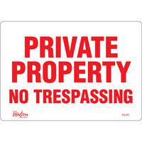 "Private Property" Sign, 7" x 10", Vinyl, English We Share Industrial Supply
