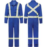 Avenger 7 oz. Flame Resistant Coveralls, Size 38 (Tall), Royal Blue We Share Industrial Supply