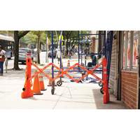 Barricade Multi-Gate, 43" h x 90" lo, Orange We Share Industrial Supply