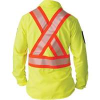 Chemise &agrave; manches longues haute visibilit&eacute; ind&eacute;chirable, Polyester, 2T-Grand (grande taille), Jaune lime haute visibilit&eacute; We Share Industrial Supply