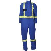 Firewall FR&reg; Striped Coveralls, Size X-Small, Royal Blue We Share Industrial Supply