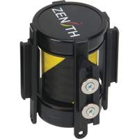Cassette de ruban magn&eacute;tique pour barri&egrave;re de contr&ocirc;le des foules personnalis&eacute;e, 7', Ruban Noir et jaune We Share Industrial Supply
