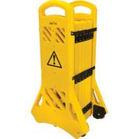 Barri&egrave;re mobile portative, 40" h x 13' lo, Jaune We Share Industrial Supply