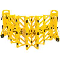 Barri&egrave;re mobile portative, 40" h x 13' lo, Jaune We Share Industrial Supply