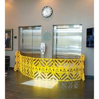 Barri&egrave;re mobile portative, 40" h x 13' lo, Jaune We Share Industrial Supply