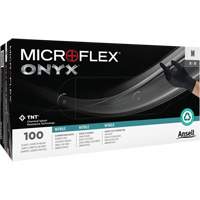 Gants Onyx, Petit, Nitrile, 3,5 mils, Sans poudre, Noir We Share Industrial Supply