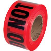 Ruban pour barricades Danger Do Not Enter PrimeGuard, Anglais, 3" la x 1000' lo, Noir/rouge We Share Industrial Supply
