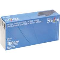 Puncture-Resistant Medical-Grade Disposable Gloves, Small, Nitrile, 5-mil, Powder-Free, Black, Class 2 We Share Industrial Supply