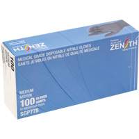 Puncture-Resistant Medical-Grade Disposable Gloves, Medium, Nitrile, 5-mil, Powder-Free, Black, Class 2 We Share Industrial Supply