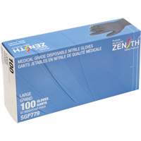 Puncture-Resistant Medical-Grade Disposable Gloves, Large, Nitrile, 5-mil, Powder-Free, Black, Class 2 We Share Industrial Supply
