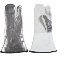 Mitaine &agrave; 3 doigts r&eacute;sistant &agrave; la chaleur, Aluminis&eacute;/Kevlar/Cuir, Taille unique, Prot&egrave;ge jusqu'&agrave; 650°F (343°C) We Share Industrial Supply