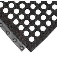 Tapis antifatigue 24/Seven Locksafe, Nid d'abeilles, 3' x 3' x 5/8", Noir, Caoutchouc naturel We Share Industrial Supply